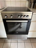 Beko FSM67010GX keramisch fornuis + oven – energie A, Ophalen, Gebruikt, 60 cm of meer, Keramisch