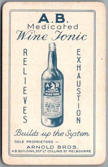 speelkaart - LK12348 - 2x AB medicated wine tonic beschikbaar voor biedingen