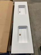 Witte dubbele lavabo 180cm op 50cm, Huis en Inrichting, Badkamer | Badkamermeubels, Zo goed als nieuw, Ophalen