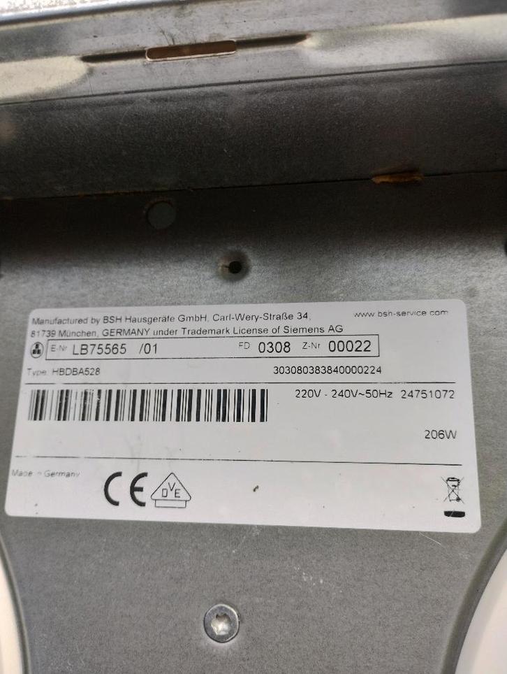 Hotte aspirante Siemens, Electroménager, Hottes, Comme neuf, Encastré, Moteur, Enlèvement