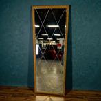 Vintage hoge / lange spiegel met 'ruit' effect, Antiek en Kunst, Ophalen of Verzenden