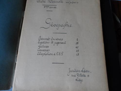 Léon JURDAN - Cours de géographie (1917) Ecole normale Jonfo, Boeken, Studieboeken en Cursussen, Gelezen, Hoger Onderwijs, Ophalen of Verzenden