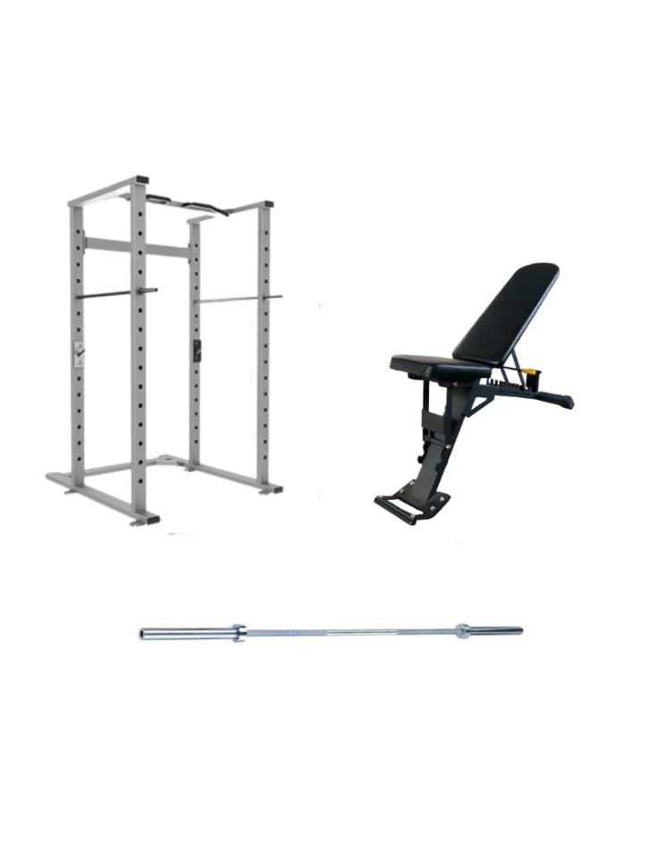Gymfit volledig home gym pakket | power cage, Sport en Fitness, Fitnessmaterialen, Nieuw, Overige typen, Armen, Benen, Borst, Buik