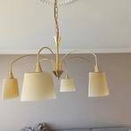 2 Hanglampen te koop , goudkleurig met led lampjes, Huis en Inrichting, Lampen | Hanglampen, Ophalen, Gebruikt