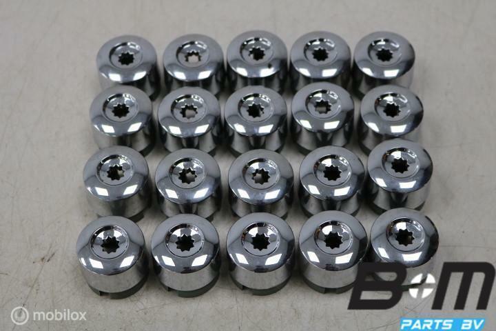 Chromen afdekdoppen wielbouten VW Transporter 7L6601173A, Auto-onderdelen, Banden en Velgen, Band(en), Gebruikt