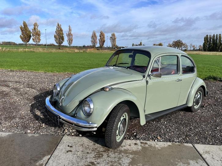 VW kever 1974, Auto's, Oldtimers, Bedrijf, Volkswagen, Benzine, Coupé, 2 deurs, Handgeschakeld, Groen, Overige kleuren, Kunstmatig leder