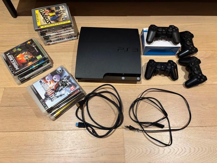 Playstation 3 (PS3) incl. 16 games & 4 controllers, Games en Spelcomputers, Games | Sony PlayStation 3, Gebruikt, Ophalen