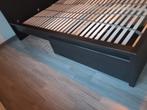 Bed Ikea Malm zwart, 180 x 200, met lattoflex en 4 bedlades, Ophalen, Zwart
