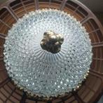 Plafonnier vintage en cristal de Glashütte Limburg, Enlèvement ou Envoi
