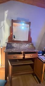 Antieke kaptafel met marmeren blad, Huis en Inrichting, Ophalen, Zo goed als nieuw