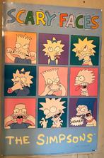 Poster met enge gezichten van Simpsons, Gebruikt, Plaatje, Poster of Sticker, Overige figuren, Ophalen