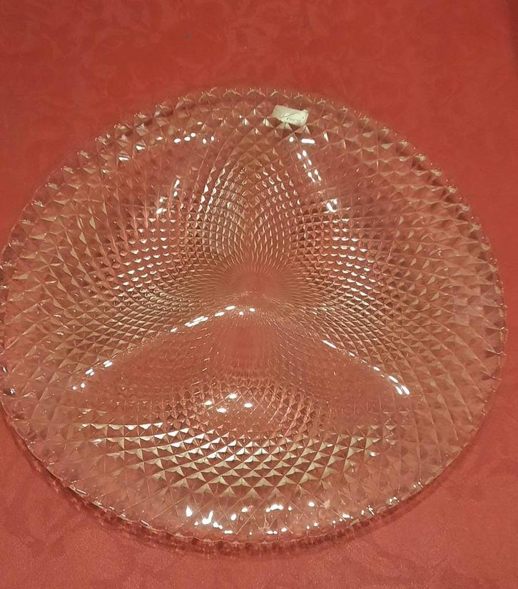 Glazen presenteerschaal met 3 verdelingen. als nieuw, Huis en Inrichting, Woonaccessoires | Schalen en Manden, Zo goed als nieuw