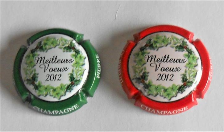 2 Pierre Mignon champagnecapsules - de beste wensen voor 201, Verzamelen, Overige Verzamelen, Zo goed als nieuw, Ophalen of Verzenden