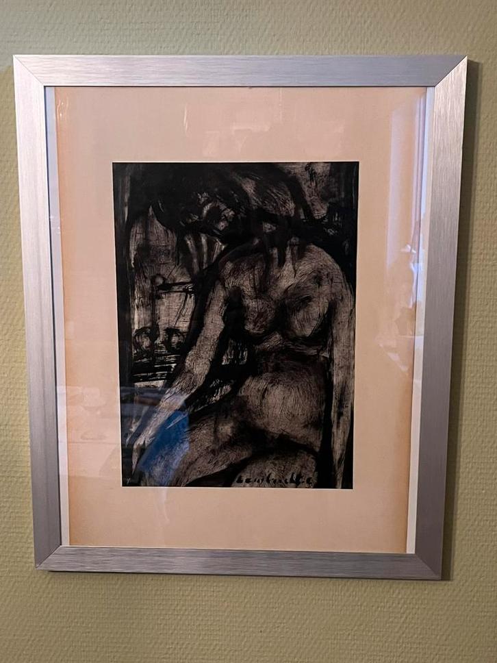 Kader, tekening naakte vrouw, Antiek en Kunst, Kunst | Schilderijen | Klassiek, Ophalen of Verzenden