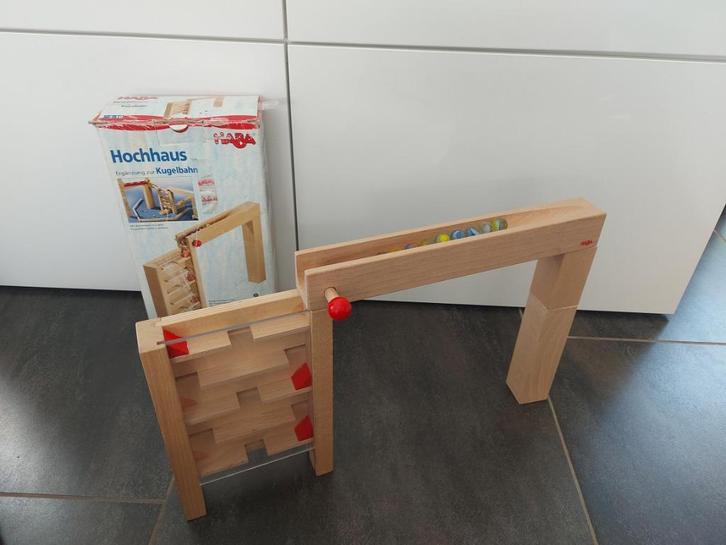 Haba knikkerbaan - Uitbreiding - Torenflat, Kinderen en Baby's, Speelgoed | Houten speelgoed, Gebruikt, Overige typen, Ophalen