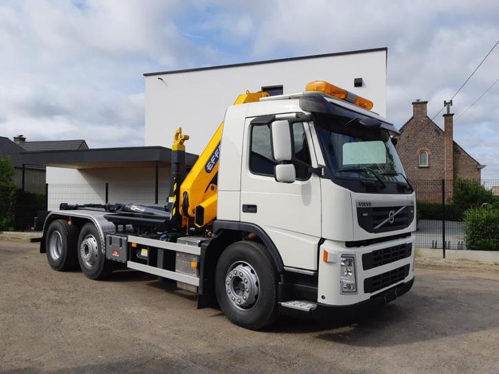 Volvo FM 26T EURO5 met kraan en containersysteem, Auto's, Vrachtwagens, Bedrijf, Te koop, Volvo, Diesel, Euro 5, Automaat, Blauw