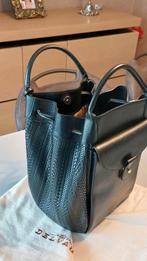 DELVAUX handtas Belon zwart Toile de cuir, Ophalen of Verzenden, Zo goed als nieuw, Zwart, Handtas