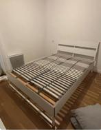 Prachtig wit houten bed met lattenbodem en matras, Ophalen, Zo goed als nieuw
