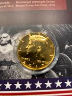 Halve Dollar John F.Kennedy Goud Verguld, Ophalen of Verzenden