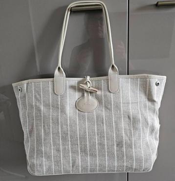 Longchamp Roseau Reversible schoudertas beige/blauw-grijs beschikbaar voor biedingen