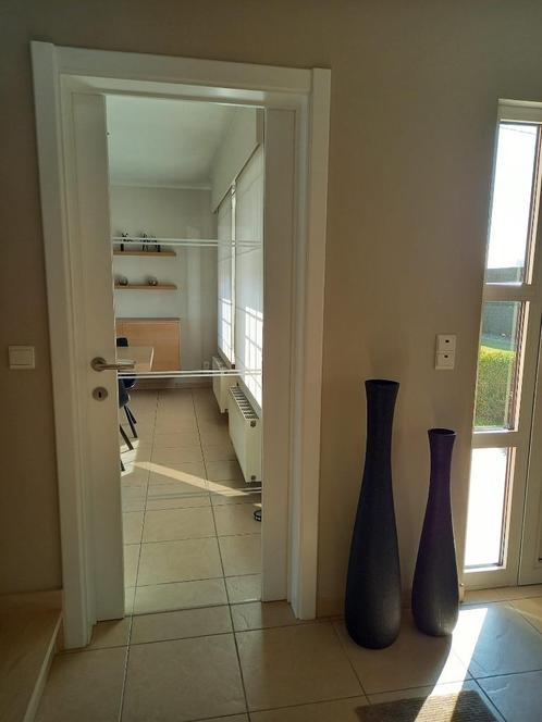 binnendeur in glas, Doe-het-zelf en Bouw, Deuren en Vliegenramen, Gebruikt, Binnendeur, 200 tot 215 cm, 80 tot 100 cm, Glas, Ophalen