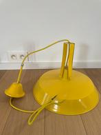 Gele metalen hanglamp, Huis en Inrichting, Gebruikt, Metaal, Ophalen