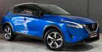 Nissan Qashqai 1.3 DIG-T//1ere Pro//Carnet//Navi//Led//Cam//, Voorwielaandrijving, Stof, Blauw, Bedrijf