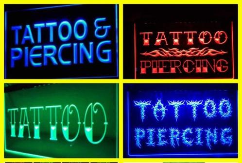 Tattoo Piercing 3D Led reclame decoratie verlichting (SALE), Verzamelen, Merken en Reclamevoorwerpen, Nieuw, Lichtbak of (neon) lamp