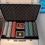 Pokerset in Aluminium Koffer – Compleet met 300 Fiches, Kaar, Ophalen, Zo goed als nieuw