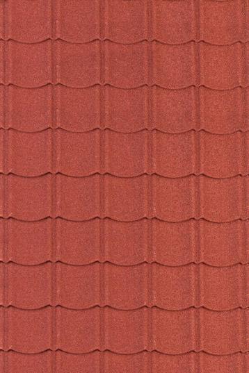 Stacaravan metalen dakpanplaat +/-113x83cm BRUIN ROOD GRIJS beschikbaar voor biedingen