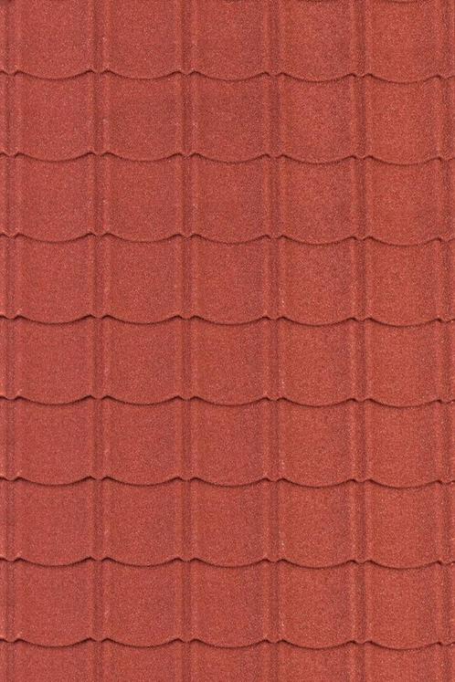Stacaravan metalen dakpanplaat +/-113x83cm BRUIN ROOD GRIJS, Caravans en Kamperen, Stacaravans, meer dan 6, Ophalen