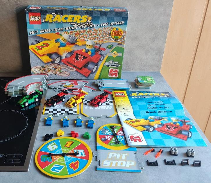 lego racers super speedway gezelschapsspel jumbo, Kinderen en Baby's, Speelgoed | Duplo en Lego, Gebruikt, Lego, Complete set