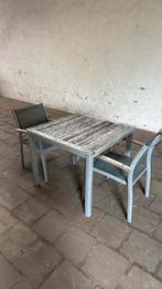 Tuinset aluminium & teak, Tuin en Terras, Gebruikt, Eettafel, Tuinset, Hout