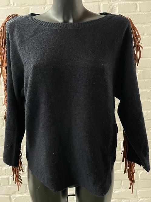 ZGAN donkerblauwe 100% cashmere trui Zadig & Voltaire mt S, Kleding | Dames, Truien en Vesten, Zo goed als nieuw, Maat 36 (S)