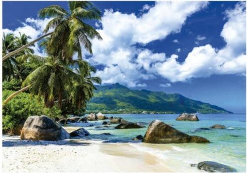 Puzzel „Seychellen” van 1.500 stukjes (85 x 60 cm), Hobby en Vrije tijd, Denksport en Puzzels, Zo goed als nieuw, Legpuzzel, 500 t/m 1500 stukjes