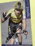 wielerkaart 2019 team jumbo wout van aert  signe, Sport en Fitness, Verzenden, Zo goed als nieuw
