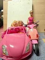 Barbie bromfiets + auto, Kinderen en Baby's, Ophalen, Gebruikt, Barbie