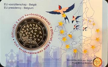 2 euro herdenkingsmunt Belgie 2024 : EU voorzitterschap