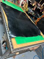 Zwarte patina-vintage hele tuigleer 3-3,5 mm dik half soepel, Enlèvement ou Envoi, Comme neuf