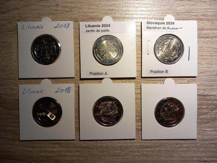 6 pièces de 2 euro UNC, Postzegels en Munten, Munten | Europa | Euromunten, Setje, 2 euro, België, Ophalen of Verzenden