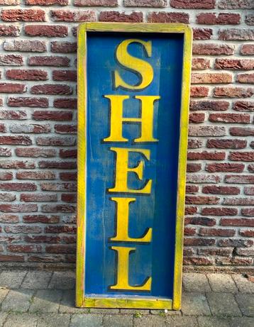 Shell houten reclame bord  beschikbaar voor biedingen