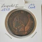 Léopold I - module 10 cents 1853, Timbres & Monnaies, Monnaies | Belgique, Envoi