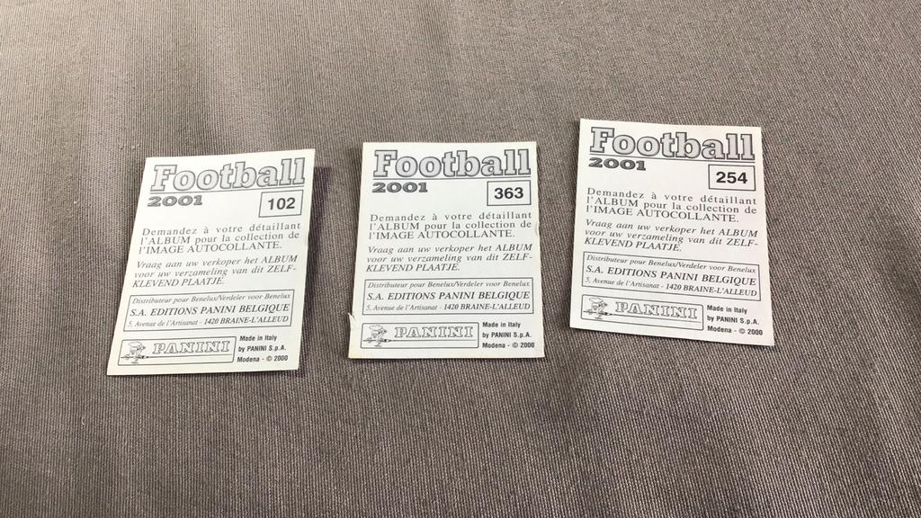 Panini football 2001(d5b), Enlèvement ou Envoi, Comme neuf, Affiche, Image ou Autocollant
