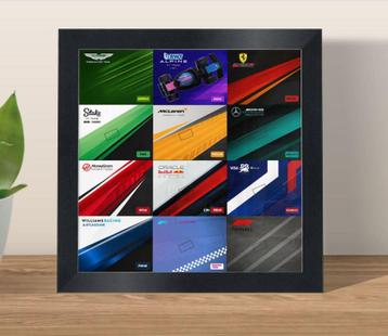 Affiche compatible mini voitures F1 format 25x25 cm beschikbaar voor biedingen