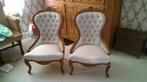 Paar lage stoelen in Louis-Philippe-stijl, Huis en Inrichting, Minder dan 75 cm, Gebruikt, Louis-Philippe, 50 tot 75 cm