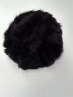 Zwarte muts met echte pels, Kleding | Dames, Mutsen, Sjaals en Handschoenen, -, Muts, Gedragen, Ophalen of Verzenden
