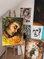 Vrij groot sensueel schilderij Mk Art, Antiek en Kunst, Kunst | Schilderijen | Modern, Ophalen