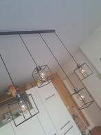 Zwarte lamp eetkamer, Huis en Inrichting, Lampen | Hanglampen, Ophalen, Gebruikt, Glas, 50 tot 75 cm