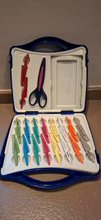 Hobbyschaar + 10 sets bladen in koffertje € 10, Ophalen of Verzenden