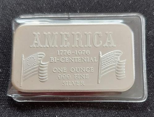 USA 1776/1976 - 1 Troy Ounce - Silver Bullion ‘Bi-Centenial’, Postzegels en Munten, Edelmetalen en Baren, Zilver, Verzenden
